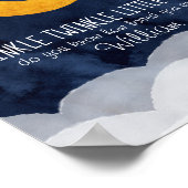 Persoonlijke Twinkle Little Star Moon & Stars Poster (Hoek)