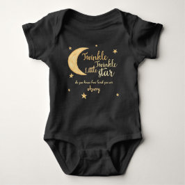 Persoonlijke Twinkle-waterverf kleine ster Romper