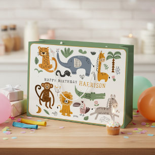 Persoonlijke Two Wild Safari Verjaardag Groot Cadeauzakje