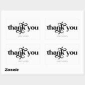 Persoonlijke typografie bedankt rechthoekige sticker (Vel)