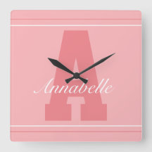 Persoonlijke typografie naamklok