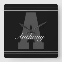 Persoonlijke typografie naamklok