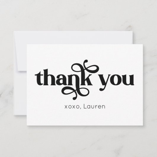 Persoonlijke typografie plat bedankt (Voorkant)