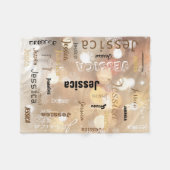Persoonlijke Typografie Subway Art Bokeh Snowflake Fleece Deken (Voorkant (Horizontaal))