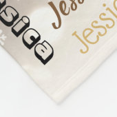 Persoonlijke Typografie Subway Art Bokeh Snowflake Fleece Deken (Hoek)