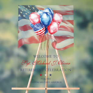 Persoonlijke U.S. militaire pensionering Acryl Bord
