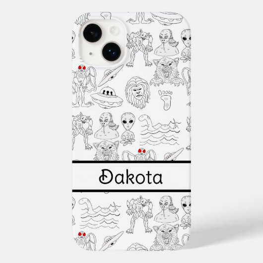 Persoonlijke UFO, Alien, Bigfoot Cryptid Case-Mate iPhone Case (Achterkant)