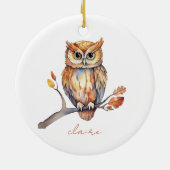 Persoonlijke Uil Keramisch Ornament (Achterkant)