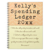 Persoonlijke uitgaven Ledger Yarly Bookeping Notitieboek (Voorkant)