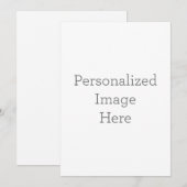 Enkele uitnodiging, Maat: 12,7 x 17,8 cm, Papier: Signature Mat, Enveloppen: Wit (Voorkant / Achterkant)