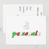 persoonlijke uitnodiging (Voorkant / Achterkant)