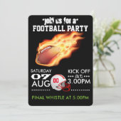 Persoonlijke uitnodiging American Football-feestje (Staand voorkant)