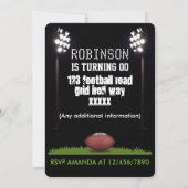 Persoonlijke uitnodiging American Football-feestje (Achterkant)