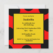 Persoonlijke uitnodiging met lieveheersbeestje mot (Achterkant)