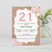 Persoonlijke uitnodiging voor 21e verjaardag (Staand voorkant)