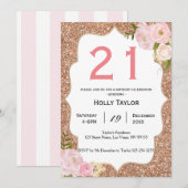 Persoonlijke uitnodiging voor 21e verjaardag (Voorkant / Achterkant)