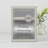 Persoonlijke uitnodiging voor 25-jarig huwelijksju (Staand voorkant)