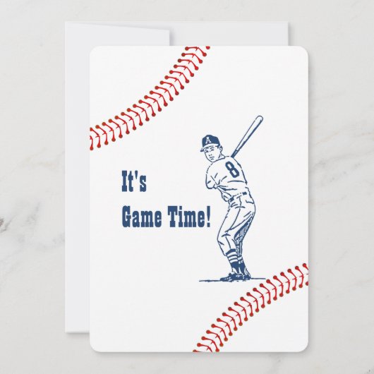 Persoonlijke uitnodiging voor Baseball Baseball (Achterkant)