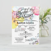 Persoonlijke uitnodiging voor bruidsdouche_april (Staand voorkant)