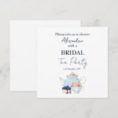 Persoonlijke uitnodiging voor bruidsmeisjes theepa (Voorkant / Achterkant)
