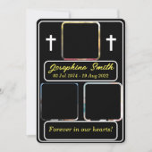 Persoonlijke uitnodiging voor de begrafenis met 3  (Voorkant)