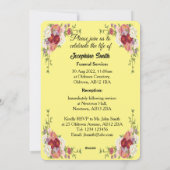 Persoonlijke uitnodiging voor de begrafenis met 3  (Achterkant)