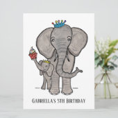 Persoonlijke uitnodiging voor de verjaardag van ee (Staand voorkant)