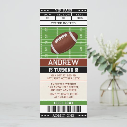 Persoonlijke uitnodiging voor de verjaardagskaart  (Staand voorkant)