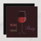 Persoonlijke uitnodiging voor de Wijn- en Kaas-par (Voorkant / Achterkant)