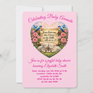 Persoonlijke uitnodiging voor een babyshower voor