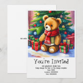 Persoonlijke uitnodiging voor een kerstfeest (Voorkant / Achterkant)