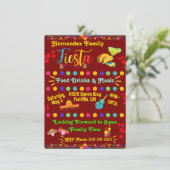 Persoonlijke uitnodiging voor familiefeest (Staand voorkant)