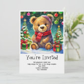 Persoonlijke uitnodiging voor kerstfeest (Staand voorkant)