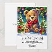 Persoonlijke uitnodiging voor kerstfeest (Voorkant / Achterkant)