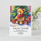 Persoonlijke uitnodiging voor kerstfeest (Staand voorkant)