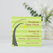 Persoonlijke uitnodiging voor kerstopening (Staand voorkant)