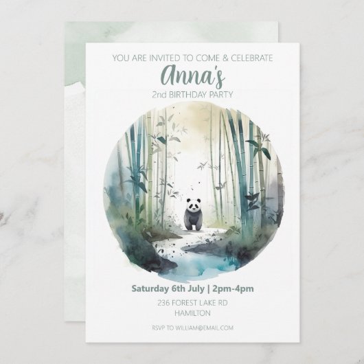 Persoonlijke uitnodiging voor kinderverjaardagsfee (Voorkant / Achterkant)