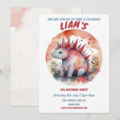 Persoonlijke uitnodiging voor kinderverjaardagsfee (Voorkant / Achterkant)