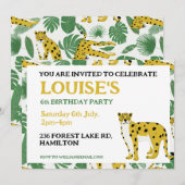 Persoonlijke uitnodiging voor kinderverjaardagsfee (Voorkant / Achterkant)