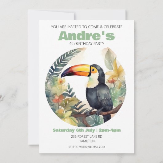 Persoonlijke uitnodiging voor kinderverjaardagsfee (Voorkant)