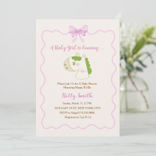 Persoonlijke uitnodiging voor meisje baby shower m