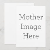 Enkele uitnodiging, Maat: 12,7  x 17,8 cm, Papier: Signature Mat, Enveloppen: Wit (Voorkant / Achterkant)