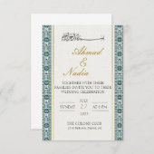 Persoonlijke uitnodiging voor Palestijnse Arabiere (Voorkant / Achterkant)