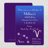 Persoonlijke uitnodiging voor Sagittarius sterrenb (Voorkant / Achterkant)