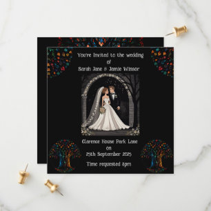 Persoonlijke uitnodiging voor trouwfeest met carto