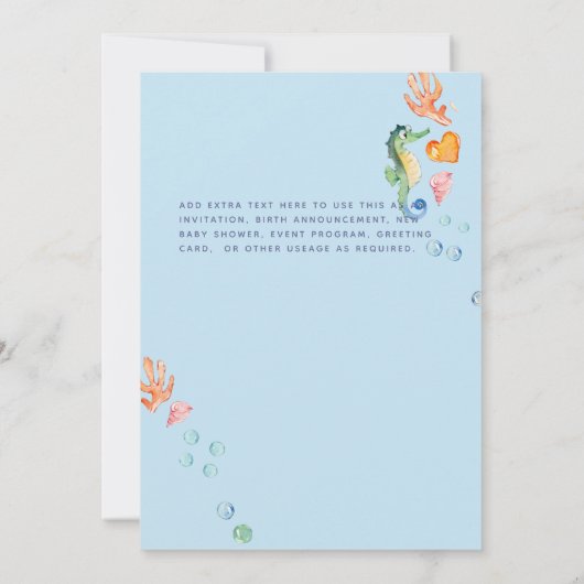 Persoonlijke uitnodiging voor zeemeerminnen met FO (Achterkant)