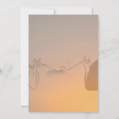 Persoonlijke uitnodiging voor zonsondergang bruilo (Achterkant)