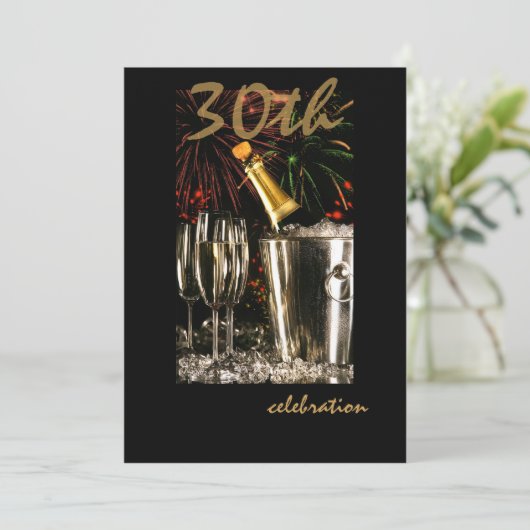 Persoonlijke uitnodigingen van de 30e verjaardag v (Staand voorkant)
