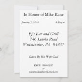 Persoonlijke uitnodigingen van de 30e verjaardag v (Achterkant)