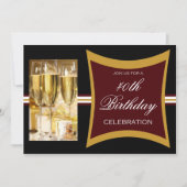 Persoonlijke uitnodigingen van de 40e verjaardag v (Voorkant)